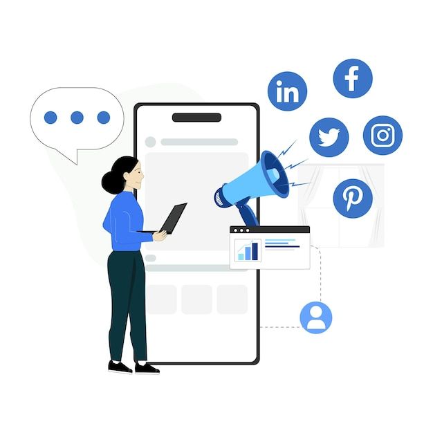 digital marketing campaign premium vector